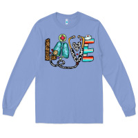 Colony Blue love nurse Long Sleeve Tee - CowhideDigitalArt