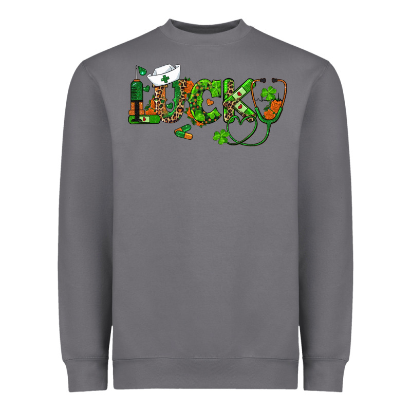 St Patricks Day Lucky Nurse Heavyweight Sweatshirt by RanaPortraitStore | Teevron