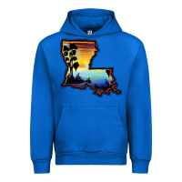 Cobalt louisiana  sunset map Urban Hoodie - BarkalooDesign