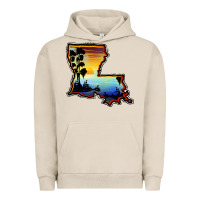 Pigment French Oak louisiana  sunset map Urban Hoodie - BarkalooDesign