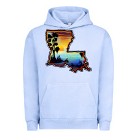 Pigment Grape Ice louisiana  sunset map Urban Hoodie - BarkalooDesign