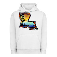 Pigment Lunar Rock louisiana  sunset map Urban Hoodie - BarkalooDesign