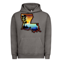 Pigment Tornado louisiana  sunset map Urban Hoodie - BarkalooDesign