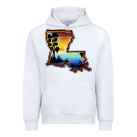 White louisiana  sunset map Urban Hoodie - BarkalooDesign