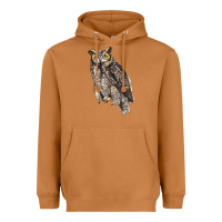 Meerkat Great Horned Owl Heavyweight Hoodie - LillyAllenDesigns