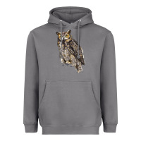 Storm Great Horned Owl Heavyweight Hoodie - LillyAllenDesigns
