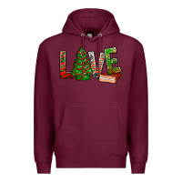 Burgundy Love Christmas tree cake Premium Hoodie - NancyCooperArtShop
