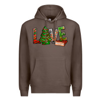Coffee Love Christmas tree cake Premium Hoodie - NancyCooperArtShop