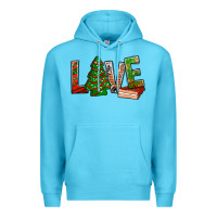 Ocean Blue Love Christmas tree cake Premium Hoodie - NancyCooperArtShop