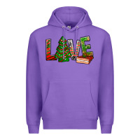Purple Love Christmas tree cake Premium Hoodie - NancyCooperArtShop