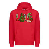 Red Love Christmas tree cake Premium Hoodie - NancyCooperArtShop