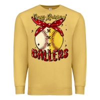 Antique Gold busy raising ballers malia Premium Sweatshirt - MaliasSmallBusiness