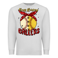 Dove Grey busy raising ballers malia Premium Sweatshirt - MaliasSmallBusiness