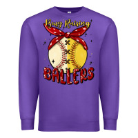 Purple busy raising ballers malia Premium Sweatshirt - MaliasSmallBusiness