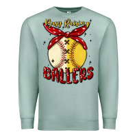 Seafoam busy raising ballers malia Premium Sweatshirt - MaliasSmallBusiness