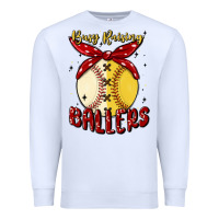 White busy raising ballers malia Premium Sweatshirt - MaliasSmallBusiness