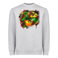 Heather Grey juneteenth lips Heavyweight Sweatshirt - Zillion Design Studio