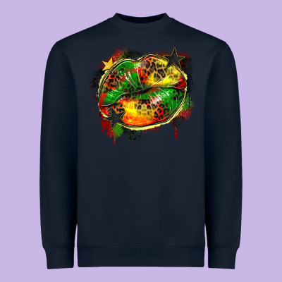 Juneteenth Lips Heavyweight Sweatshirt Designed By Zillion Design Studio
