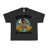Pigment Black dead inside but caffeinated Urban Heavy Tee - Zillion Design Studio