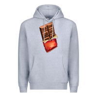 Heather Grey chocolate Premium Hoodie - AdoDesignShop