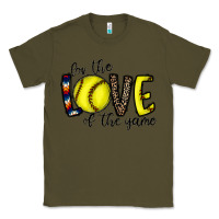 Army Green for the love of the game softball Classic Tee - CowhideDigitalArt