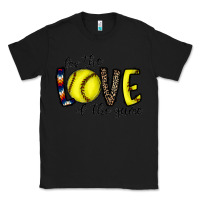 Black for the love of the game softball Classic Tee - CowhideDigitalArt