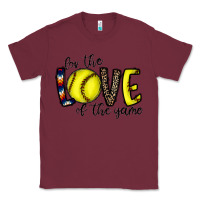 Burgundy for the love of the game softball Classic Tee - CowhideDigitalArt