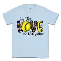 Dusty Blue for the love of the game softball Classic Tee - CowhideDigitalArt