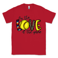 Red for the love of the game softball Classic Tee - CowhideDigitalArt