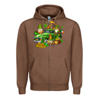 Chestnut st patricks gnomes  with farm truck Zipper Hoodie - AdoDesignShop