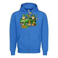 True Royal st patricks gnomes  with farm truck Zipper Hoodie - AdoDesignShop