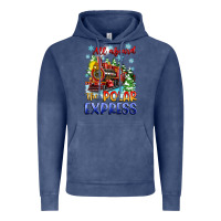 Vintage Denim all aboard the polar express Vintage Hoodie - Zillion Design Studio