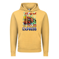 Vintage Mustard all aboard the polar express Vintage Hoodie - Zillion Design Studio