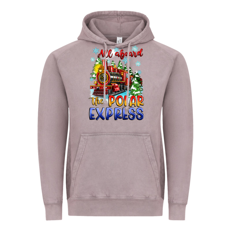 All Aboard The Polar Express Vintage Hoodie by Zillion Design Studio | Teevron