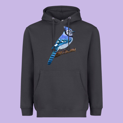 Blue Jay Bird Heavyweight Hoodie Designed By Lillyallendesigns