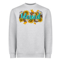 Heather Grey blessed tbw Heavyweight Sweatshirt - texasbilliewilder
