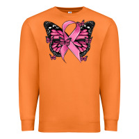 Carrot breast cancer ribbon  butterfly Premium Sweatshirt - MaliasSmallBusiness