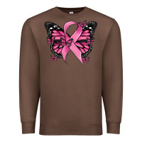 Chestnut breast cancer ribbon  butterfly Premium Sweatshirt - MaliasSmallBusiness