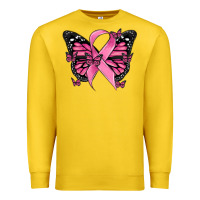 Lemon breast cancer ribbon  butterfly Premium Sweatshirt - MaliasSmallBusiness