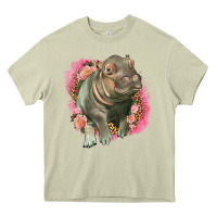 Mossy leopard baby hippo Heavy Core Tee - LillyAllenDesigns
