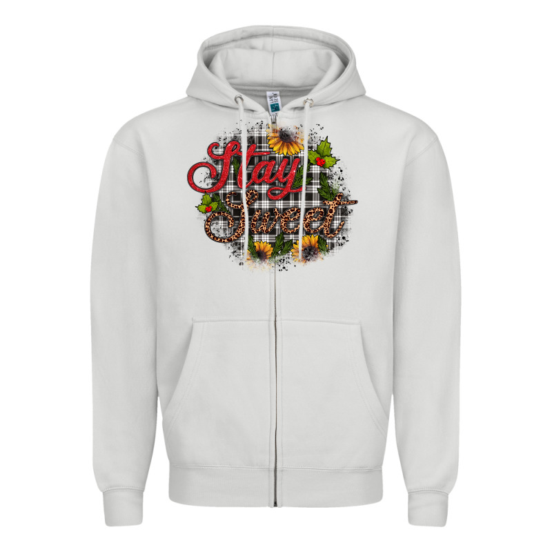 Stay Sweet Wood Slice Ornament Zipper Hoodie by JahusDesignShop | Teevron