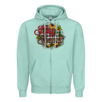 Seafoam stay sweet wood slice ornament Zipper Hoodie - JahusDesignShop