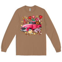 Toasted Coconut valentine's day truck farm animals Long Sleeve Tee - FaDigitalArtStudio