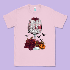Halloween Roses Wine Classic Tee Designed By Fadigitalartstudio
