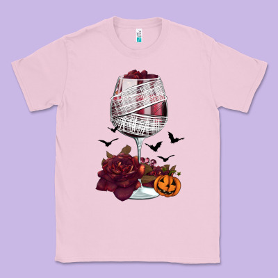 Halloween Roses Wine Classic Tee Designed By Fadigitalartstudio