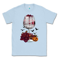 Dusty Blue halloween roses wine Classic Tee - FaDigitalArtStudio