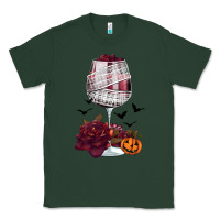Sports Green halloween roses wine Classic Tee - FaDigitalArtStudio