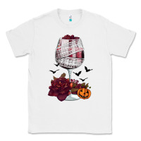 White halloween roses wine Classic Tee - FaDigitalArtStudio