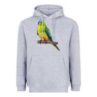 Heather Grey Neophema Parrot Heavyweight Hoodie - LillyAllenDesigns