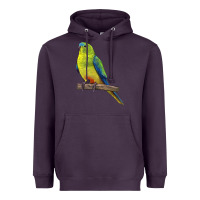 Plum Neophema Parrot Heavyweight Hoodie - LillyAllenDesigns